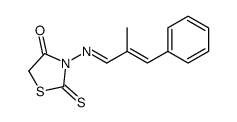 3-[(E)-[(E)-2-methyl-3-phenylprop-2-enylidene]amino]-2-sulfanylidene-1,3-thiazolidin-4-one Structure