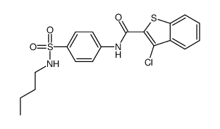 Benzo[b]thiophene-2-carboxamide, N-[4-[(butylamino)sulfonyl]phenyl]-3-chloro- (9CI) structure