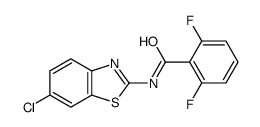 N-(6-chloro-1,3-benzothiazol-2-yl)-2,6-difluorobenzamide Structure