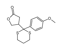 4-[2-(4-methoxyphenyl)-1,3-dithian-2-yl]oxolan-2-one结构式