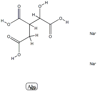 trisodium hydrogen-DL-threo-3-carboxylato-2,3-dideoxy-1-hydroxypropan-1,2,3-tricarboxylate Structure