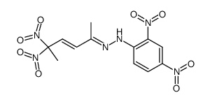 N-(2,4-Dinitro-phenyl)-N'-[(E)-1-methyl-4,4-dinitro-pent-2-en-(E)-ylidene]-hydrazine结构式