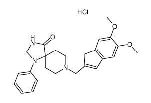 8-[(5,6-Dimethoxy-3H-inden-2-yl)methyl]-1-phenyl-1,3,8-triazaspiro [4.5]decan-4-one, hydrochloride Structure