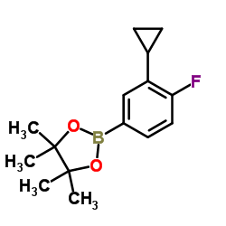 2-(3-环丙基-4-氟苯基)-4,4,5,5-四甲基-1,3,2-二氧硼杂环戊烷结构式