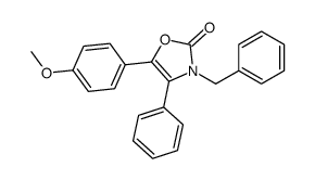 3-benzyl-5-(4-methoxyphenyl)-4-phenyl-1,3-oxazol-2-one Structure