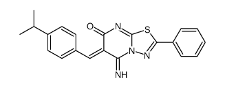 (6Z)-5-imino-2-phenyl-6-[(4-propan-2-ylphenyl)methylidene]-[1,3,4]thiadiazolo[3,2-a]pyrimidin-7-one结构式