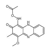 [(4-methoxy-3-methyl-2-oxo-10H-phenazin-1-yl)amino] acetate结构式