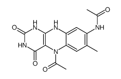 5-acetyl-8-acetylamino-7-methyl-5,10-dihydro-1H-benzo[g]pteridine-2,4-dione结构式