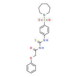 N-({[4-(1-azepanylsulfonyl)phenyl]amino}carbonothioyl)-2-phenoxyacetamide structure