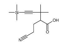 2-(2-cyanoethyl)-3,3-dimethyl-5-trimethylsilylpent-4-ynoic acid Structure