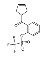 trifluoromethanesulfonic acid 2-(cyclopent-3-enecarbonyl)phenyl ester Structure