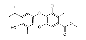 methyl 3,5-dichloro-2-methyl-4-(3-methyl-4-hydroxy-5-isopropylphenoxy)-benzoate结构式