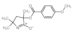 Benzoicacid, 4-methoxy-, 4,5-dihydro-3,5,5-trimethyl-2-oxido-3H-pyrazol-3-yl ester structure