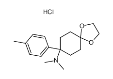 4-dimethylamino-4-(p-tolyl)cyclohexanone, ethylene ketal hydrochloride Structure