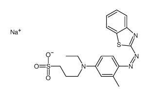 3-[[4-[(Benzothiazol-2-yl)azo]-3-methylphenyl]ethylamino]-1-propanesulfonic acid sodium salt Structure