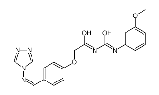 N-[(3-methoxyphenyl)carbamoyl]-2-[4-(1,2,4-triazol-4-yliminomethyl)phenoxy]acetamide结构式