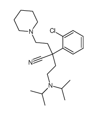 α-[(diisopropylamino)ethyl]-α-(1-piperidinoethyl)-o-chlorophenylacetonitrile结构式