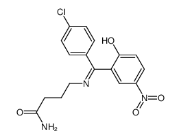 4-{[1-(4-Chloro-phenyl)-1-(2-hydroxy-5-nitro-phenyl)-meth-(Z)-ylidene]-amino}-butyramide Structure