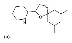 2-(7,9-dimethyl-1,4-dioxaspiro[4.5]decan-3-yl)piperidin-1-ium,chloride Structure