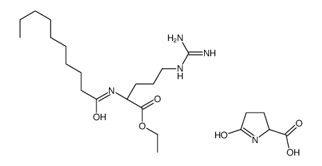 ethyl (2S)-2-(decanoylamino)-5-(diaminomethylideneamino)pentanoate,5-oxopyrrolidine-2-carboxylic acid结构式