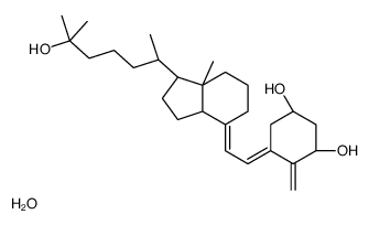 (1R,3S,5Z)-5-[(2E)-2-[(1R,3aS,7aR)-1-[(2R)-6-hydroxy-6-methylheptan-2-yl]-7a-methyl-2,3,3a,5,6,7-hexahydro-1H-inden-4-ylidene]ethylidene]-4-methylidenecyclohexane-1,3-diol,hydrate Structure