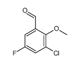 3-chloro-5-fluoro-2-methoxybenzaldehyde structure