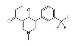 1-Methyl-3-(1-oxopropyl)-5-(3-(trifluoromethyl)phenyl)-4(1H)-pyridinon e Structure