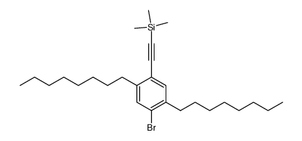 1-(4-bromo-2,5-dioctylphenyl)-2-(trimethylsilyl)acetylene结构式