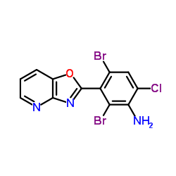 2,4-DIBROMO-6-CHLORO-3-[1,3]OXAZOLO[4,5-B]PYRIDIN-2-YLANILINE picture