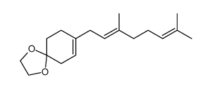 8-((E)-3,7-Dimethyl-octa-2,6-dienyl)-1,4-dioxa-spiro[4.5]dec-7-ene Structure