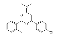 1-(4-chlorophenyl)-3-dimethylamino-propyl 2-methyl-benzoate Structure