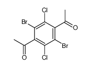 1-(4-acetyl-2,5-dibromo-3,6-dichlorophenyl)ethanone结构式