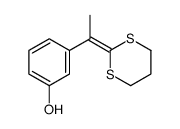 3-[1-(1,3-dithian-2-ylidene)ethyl]phenol Structure