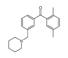 2,5-DIMETHYL-3'-PIPERIDINOMETHYL BENZOPHENONE结构式