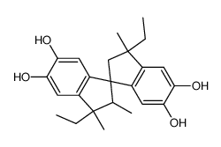 3,3'-diethyl-2,3,3'-trimethyl-2,3,2',3'-tetrahydro-[1,1']spirobiindene-5,6,5',6'-tetraol Structure