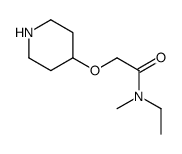 N-ethyl-N-methyl-2-piperidin-4-yloxyacetamide Structure