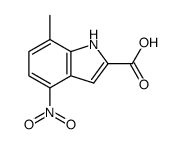 7-methyl-4-nitro-indole-2-carboxylic acid结构式