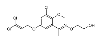 1-[3-chloro-5-(3,3-dichloroallyloxy)-2-methoxyphenyl]ethanone O-(2-hydroxyethyl)-oxime结构式