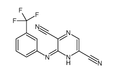 3-[3-(trifluoromethyl)anilino]pyrazine-2,5-dicarbonitrile结构式