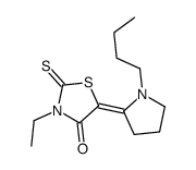 5-(1-butylpyrrolidin-2-ylidene)-3-ethyl-2-thioxothiazolidin-4-one结构式