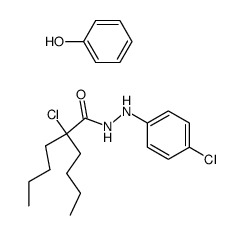 2-butyl-2-chloro-N'-(4-chlorophenyl)hexanehydrazide compound with phenol (1:1)结构式