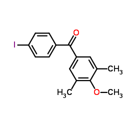 (4-Iodophenyl)(4-methoxy-3,5-dimethylphenyl)methanone结构式