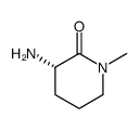 2-Piperidinone, 3-amino-1-methyl-, (3S)结构式