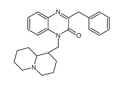 1-[[(1R,9aR)-2,3,4,6,7,8,9,9a-octahydro-1H-quinolizin-1-yl]methyl]-3-benzylquinoxalin-2-one结构式