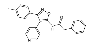 3-(4-methylphenyl)-5-(phenylacetylamino)-4-(4-pyridyl)isoxazole Structure