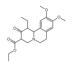 1-ethyl-9,10-dimethoxy-2-oxo-1,3,4,6,7,11b-hexahydro-2H-pyrido[2,1-a]isoquinoline-3-carboxylic acid ethyl ester结构式