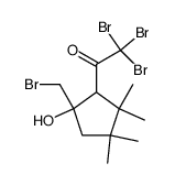 4-Hydroxy-1,1,2,2-tetramethyl-4-brommethyl-3-(tribrom-acetyl)-cyclopentan Structure