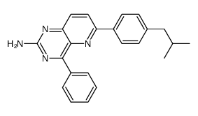 4-phenyl-6-(4-isobutylphenyl)pyrido[3,2-d]pyrimidin-2-ylamine Structure