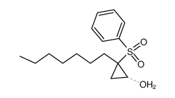 2-heptyl-2-(phenylsulfonyl)cyclopropan-1-ol Structure