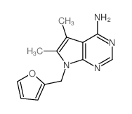 7-(2-呋喃甲基)-5,6-二甲基-7H-吡咯并[2,3-d]嘧啶-4-胺图片